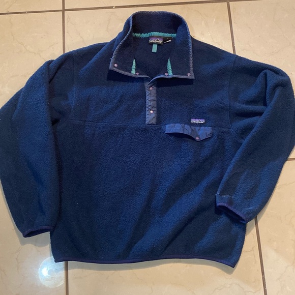 Patagonia Sweater Men's Extra Small Pullover Snap T Synchilla Polyester Casual - Picture 1 of 5